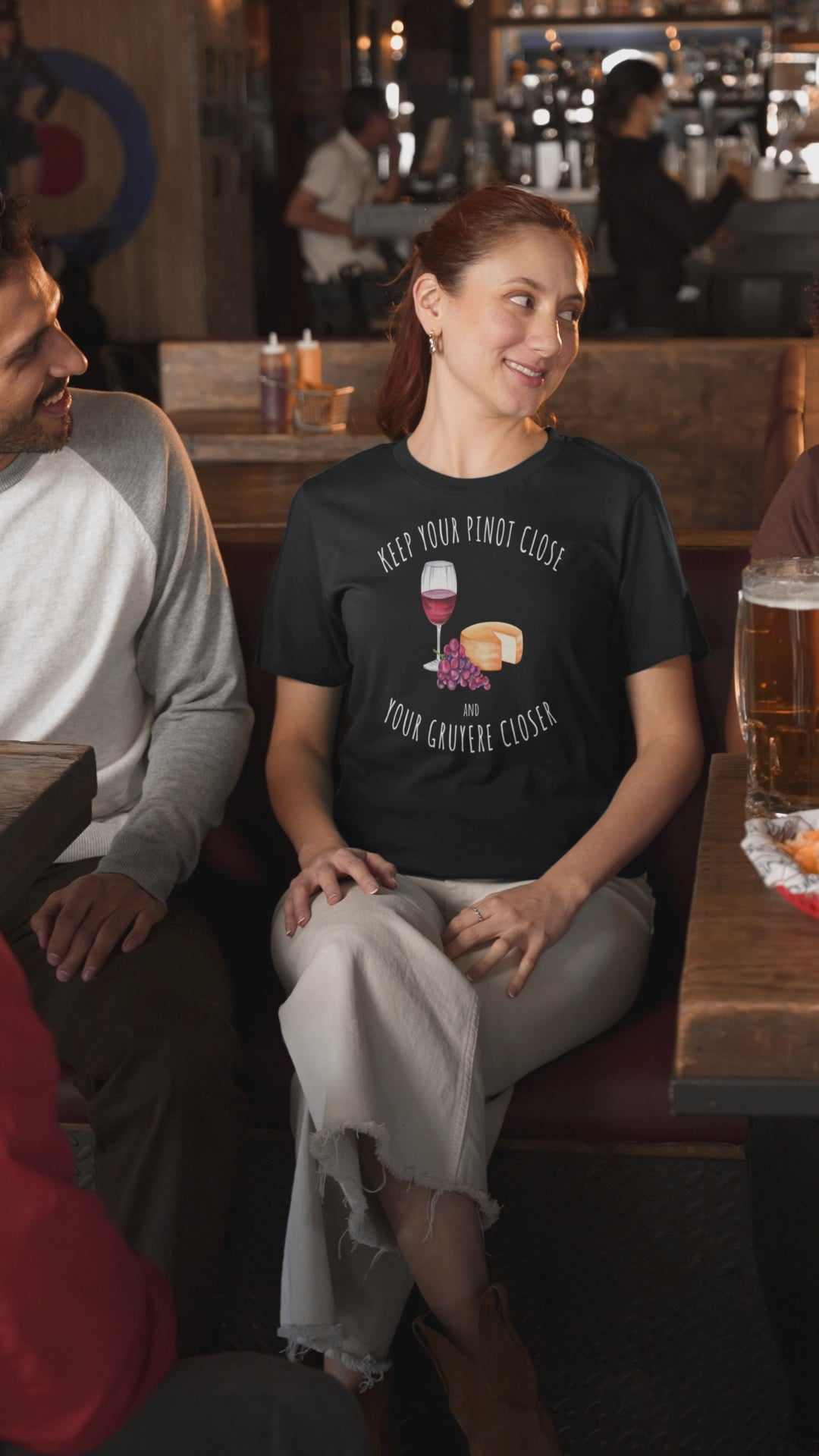 cheese and wine t-shirt